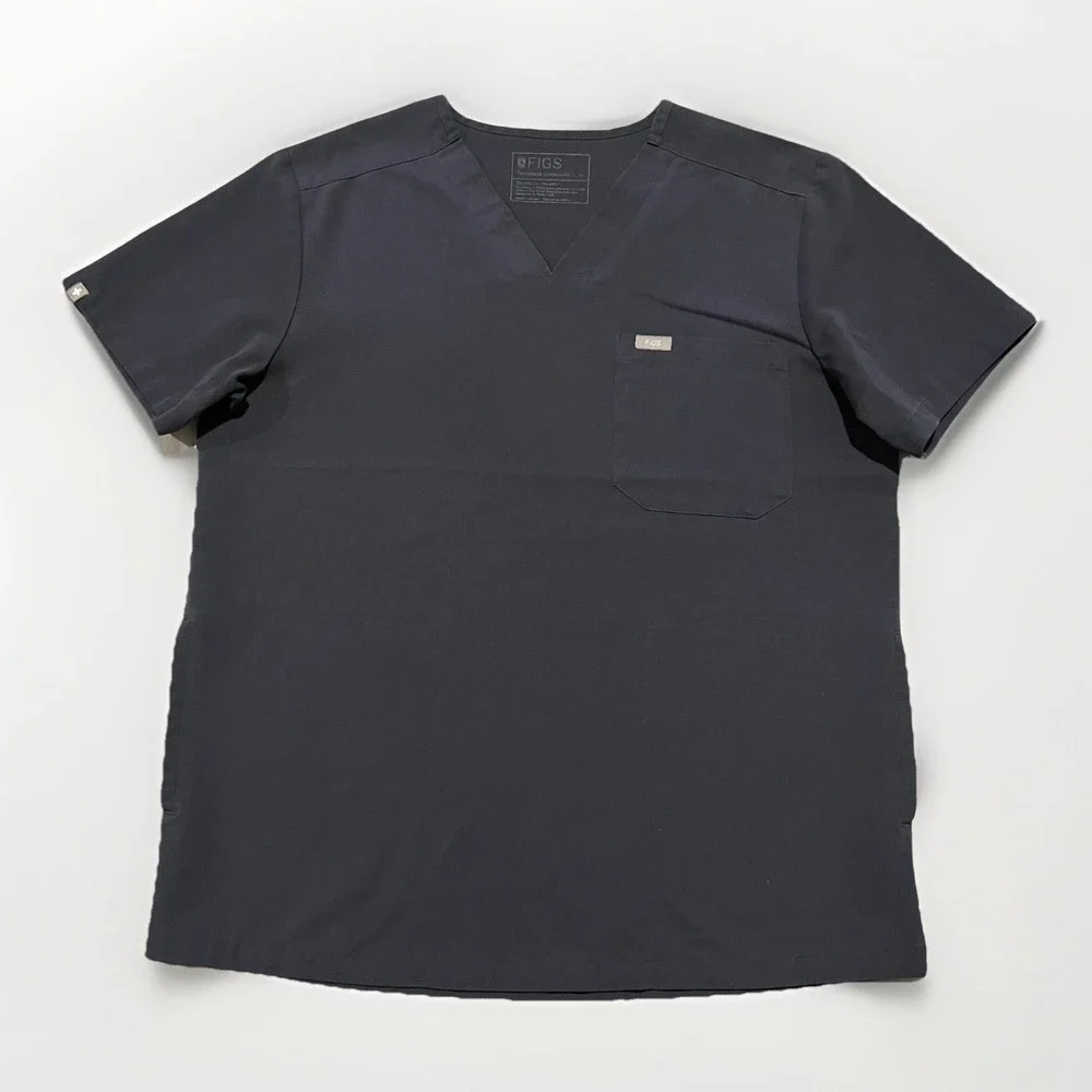 FIGS Mens Midnight Blue Casma 3-Pocket Medical Scrub Top Size M